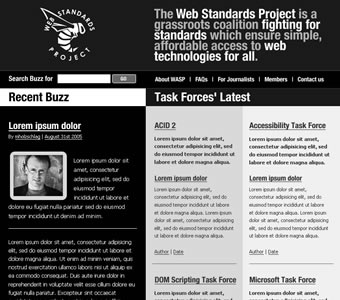 Black-and-white block work layouts