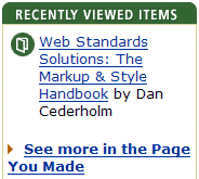 Amazon’s Recently Viewed Items panel