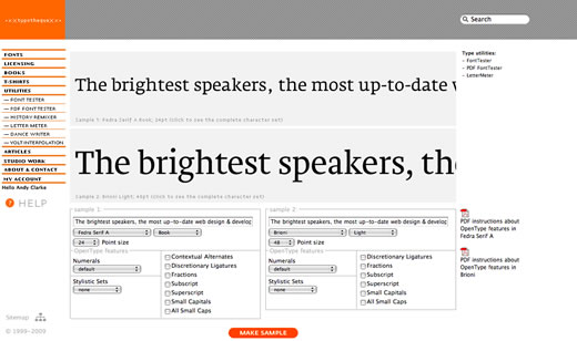 Typotheque text preview